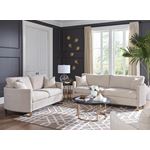 Corliss Beige Fabric Sofa with Arched Arms 50882-4