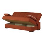 Soho Orange Upholstered Convertible Sofa Bed wi-4