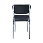 Retro Open Back Side Chairs Black And Chrome 2066 back