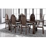 Carmen Walnut Lacquer Modern Dining Table by Franco Spain in set