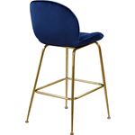 Paris Navy Velvet Bar/Counter Stool - Gold - 2