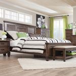 Franco Burnished Oak Queen Panel Bed 200971Q By Coaster
