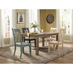Janina Sand Thru Buttermilk X-Back Dining Side Chair 5516BMS in Set