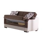 Texas Rich Brown Textured Fabric Love Seat Texas_Love by Empire Furniture 2