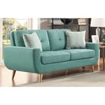 Deryn Teal Fabric Love Seat 8327TL-2 by Homelegance 2