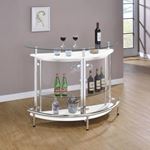 Coaster Amarillo White Glass Bar Cabinet 101066