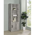 Burke Grey Driftwood 3 Shelf Media Tower 707726-2