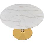 Tulip 48 Inch Round Faux Marble Dining Table - G-2