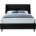 Eva Black Velvet Upholstered Bed-2