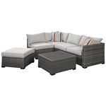 Cherry Point Grey 4 Piece Outdoor Sectional Set-2