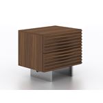 Moon Walnut Veneer Nightstand