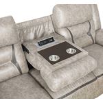 Greer Taupe Leatherette Reclining Sofa 651351-2
