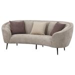 Ellorie Beige Channel Back Curved Sofa 504837-4