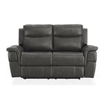 Dendron Charcoal Leather Power Reclining Lovesea-2