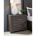 Facets 2 Drawer Night Stand with USB in Mink wit-4