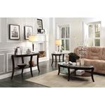 Pierre Espresso and Glass Oval Coffee Table 3508-2