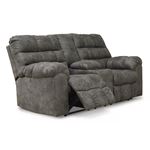Derwin Concrete Fabric Reclining Loveseat with-2