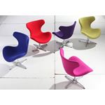 Aludra Modern Purple Fabric Lounge Chair- 2