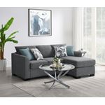 Storey Grey Sleeper Sectional Sofa Chaise Grey-4