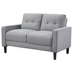 Bowen Grey Track Arm Tufted Loveseat 506782-4