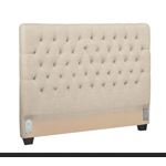 Chloe Oatmeal Queen Tufted Fabric Bed 300007Q-4