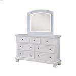 The Port G7075A White Bedroom Dresser + Mirror