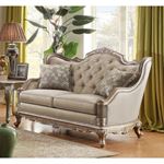 Florentina Dusky Taupe Faux Silk Love Seat 8412-2 by Homelegance 2