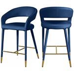 Destiny Navy Velvet Counter Stool-2