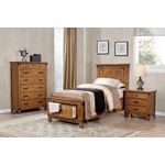 Brenner Rustic Honey Twin Storage Panel Bed 2052-2
