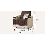 Texas Rich Brown Textured Fabric Chair Texas_Chair by Empire Furniture 2