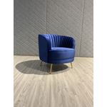 Sophia Blue Velvet Channel Tufted Chair 506863-4