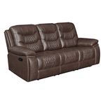 Flamenco Brown Reclining Sofa Tufted Upholstery-2