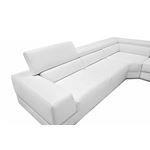 5106 Modern White Italian Leather Sectional- 4