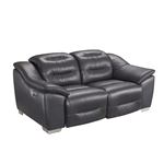 Modern 972 Grey Leather Power Reclining Love Seat