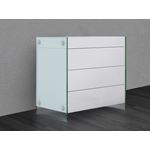 IL Vetro White Lacquer Tall Dresser/Nightstand - 4