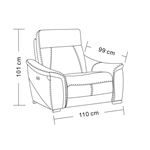 Modern 1705 Leather Power Reclining Chair Dimensions