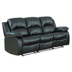 Granley Black Reclining Sofa 9700BLK-3 Side