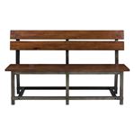Holverson Rustic Brown Finish Ladder Back Dining Bench 1715S Front