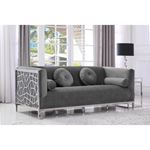 Opal Grey Velvet Sofa Opal_Sofa_Grey by Meridian Furniture 2