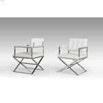 Spielberg Modern White Leatherette Dining Chair-2