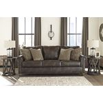 Nicorvo Coffee Faux Leather Sofa 80505-2