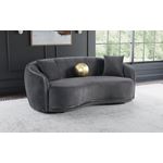 Brookside Dark Grey Velvet Curved Sofa 504844-2