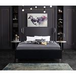 Ghost Acrylic and Black Velvet Upholstered Bed-4