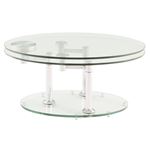 Motion Oval Glass Cocktail Table 8090-CT By Chin-2