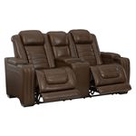 Backtrack Chocolate Leather Power Reclining Lov-2