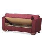 Barato Burgundy Upholstered Convertible Lovesea-4