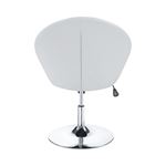 Round Swivel Chair White And Chrome 102583 Back