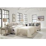 Traemore Ivory Linen Fabric Queen Sleeper Sofa-2