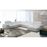 5106 Modern White Italian Leather Sectional