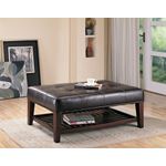 Tufted Ottoman with Storage Shelf 500872 in room